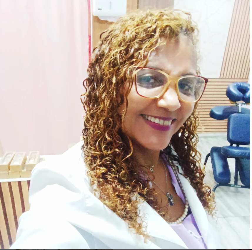 Ângela Dutra no espaço de Quick Massage
